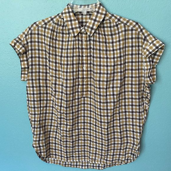 Madewell Tops - Madewell Central Popover in Carlton Plaid XS